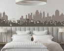 Layered City Skyline Silhouette Modern Wall Art
